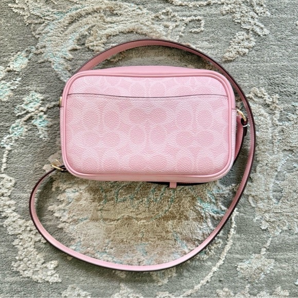 COACH Mini Jamie Camera Bag in Signature Canvas - Powder Pink with Gold Hardware - Picture 3 of 11